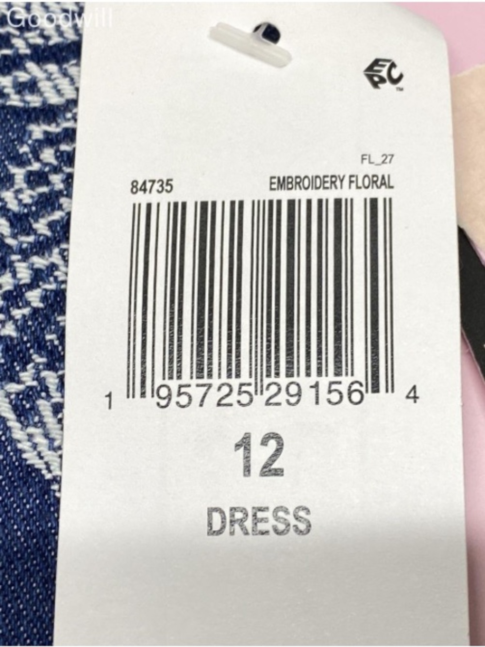 NWT Avec Les Filles Parisian Office Blue Floral Embroidered Sheath Midi Denim 12 - Picture 7 of 10
